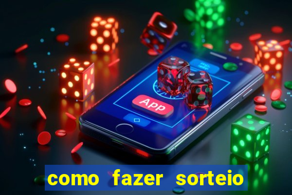 como fazer sorteio de cores online